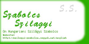 szabolcs szilagyi business card
